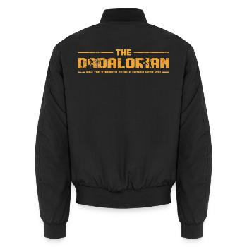 The Dadalorian Daddy Gift - Unisex Bomberjacke - Schwarz - Hinten - AI Model Male 185 light (185cm)