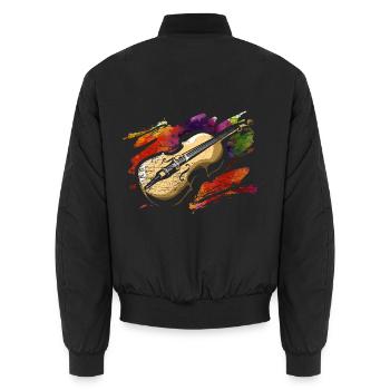 Virtuoser Klassik Konzertpianist - Unisex Bomberjacke - Schwarz - Hinten - AI Model Male 185 light (185cm)