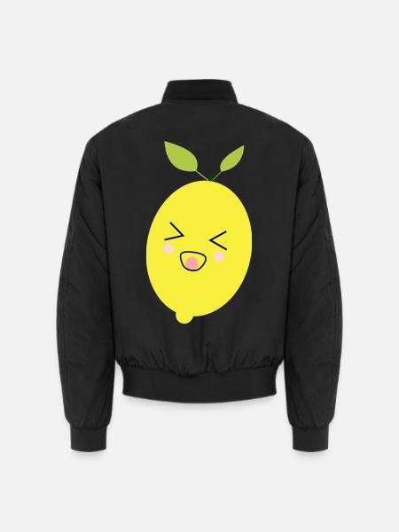 Grumpy Zitrone Geschenk Sauer Macht Mürrisch - Unisex Bomberjacke - Schwarz