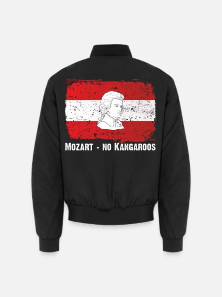 Austria - Mozart, no Kangoroos - Unisex Bomberjacke - Schwarz