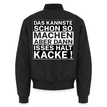 Das kannste schon so machen aber dann isses halt - Unisex Bomberjacke - Schwarz - Hinten - AI Model Male 185 light (185cm)