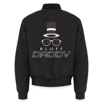 poker - Unisex Bomber Jacket - black - Back - AI Model Male 185 light (185cm)