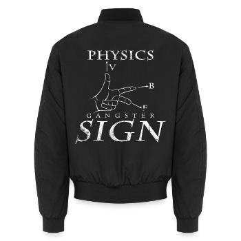 Physiker - Unisex Bomberjacke - Schwarz - Hinten - AI Model Male 185 light (185cm)
