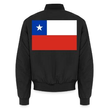 Chile - Unisex Bomberjacke - Schwarz - Hinten - AI Model Male 185 light (185cm)