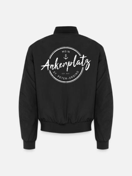 Mein Ankerplatz St. Peter-Ording Heimat Nordsee - Unisex Bomberjacke - Schwarz