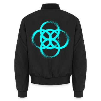 Keltisches Symbol Rad des Seins - Unisex Bomberjacke - Schwarz - Hinten - AI Model Male 185 light (185cm)
