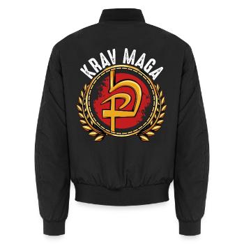Krav Maga - Bomber unisexe - noir - Dos - AI Model Male 185 light (185cm)