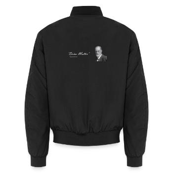 " Deine Mutter " Sigmund Freud - Unisex Bomberjacke - Schwarz - Hinten - AI Model Male 185 light (185cm)