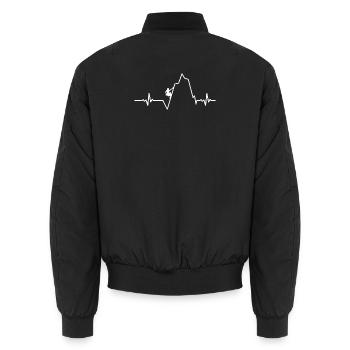 klettern - Unisex Bomberjacke - Schwarz - Hinten - AI Model Male 185 light (185cm)