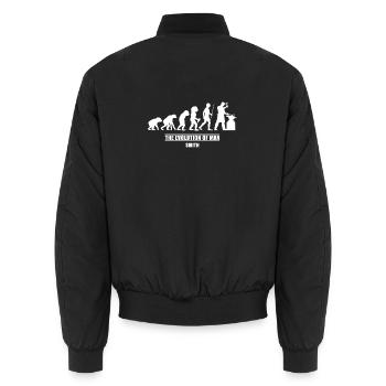 schmied Evolution - Unisex Bomberjacke - Schwarz - Hinten - AI Model Male 185 light (185cm)