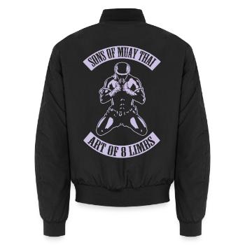 Sons Of Muay Thaï - Unisex Bomberjacke - Schwarz - Hinten - AI Model Male 185 light (185cm)