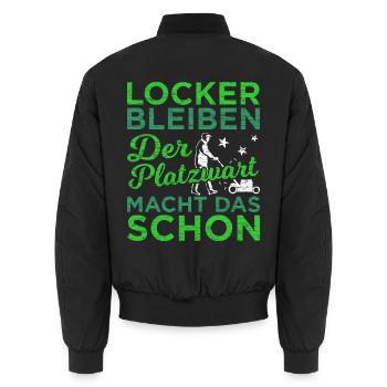Greenkeeper Geschenk - Unisex Bomberjacke - Schwarz - Hinten - AI Model Male 185 light (185cm)
