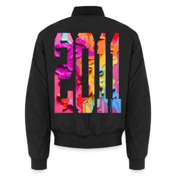 BUNT 15TH BIRTHDAY 2011 - Unisex Bomber Jacket - black - Back - AI Model Male 185 light (185cm)