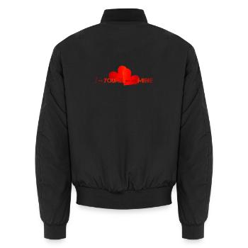 my valentine Happy valentine - Unisex Bomberjacke - Schwarz - Hinten - AI Model Male 185 light (185cm)