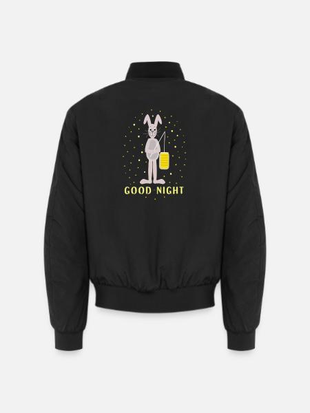 gute Nacht Schlafshirt good night - Unisex Bomberjacke - Schwarz