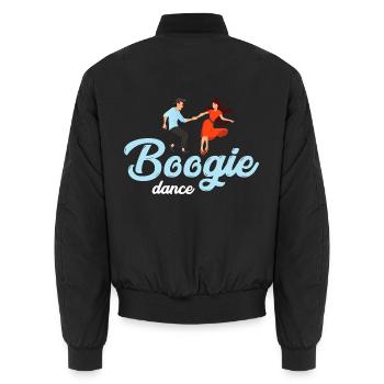 Boogie Woogie Dance - Unisex Bomberjacke - Schwarz - Hinten - AI Model Male 185 light (185cm)