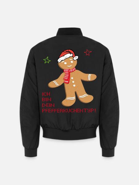 Advent, Pfefferkuchen - Unisex Bomberjacke - Schwarz