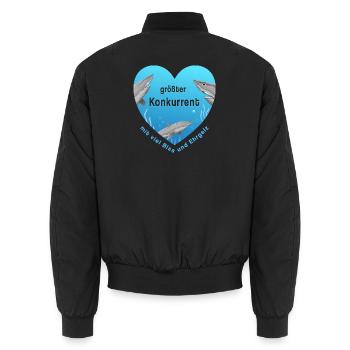 größter Konkurrent - Unisex Bomberjacke - Schwarz - Hinten - AI Model Male 185 light (185cm)