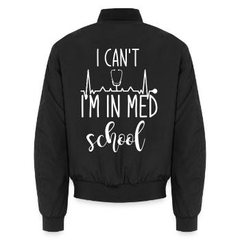 Medizinstudent Medizinstudentin Medizin Student - Unisex Bomberjacke - Schwarz - Hinten - AI Model Male 185 light (185cm)