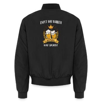Zapft ihr Narren, der König hat Durst - Unisex Bomberjacke - Schwarz - Hinten - AI Model Male 185 light (185cm)