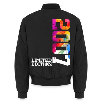 19TH BIRTHDAY LIMITED EDITION 2007 - Unisex Bomber Jacket - black - Back - AI Model Male 185 light (185cm)