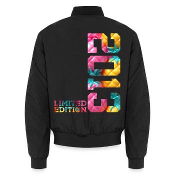 13TH BIRTHDAY LIMITED EDITION 2013 - Unisex Bomber Jacket - black - Back - AI Model Male 185 light (185cm)