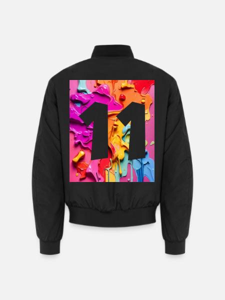 NR. 11 NUMMER 11 BUNT 11. GEBURTSTAG - Unisex Bomberjacke - Schwarz