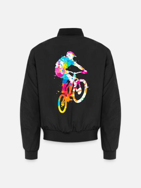 MTB Bunt Downhill Mountain Bike Mountainbike - Unisex Bomberjacke - Schwarz