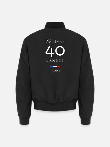 Das Leben ist besser LANDES Nummer 40 Aquitaine - Unisex Bomberjacke - Schwarz