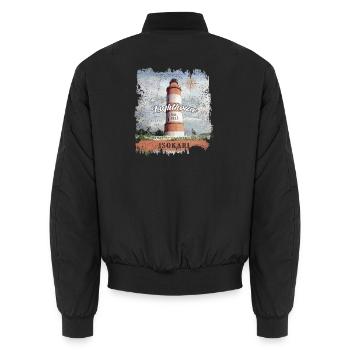 ISOKARI LIGHTHOUSE PRODUKTE FÜR ALLE ALTERSGRUPPEN, siehe - Unisex Bomberjacke - Schwarz - Hinten - AI Model Male 185 light (185cm)