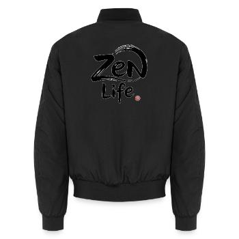 Zen Life: paix et équilibre - Bomber unisexe - noir - Dos - AI Model Male 185 light (185cm)