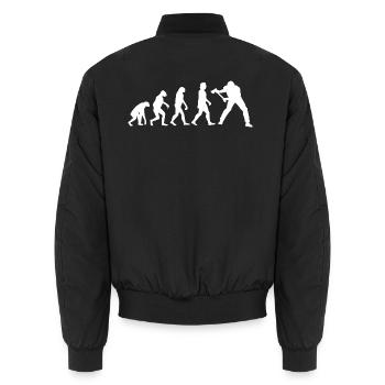 Holzfäller Evolution - Unisex Bomberjacke - Schwarz - Hinten - AI Model Male 185 light (185cm)