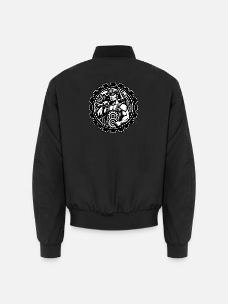 Miner Logo - Unisex Bomber Jacket - black