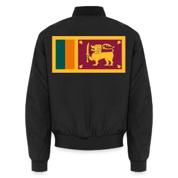 Sri Lanka - Unisex Bomberjacke - Schwarz - Hinten - AI Model Male 185 light (185cm)