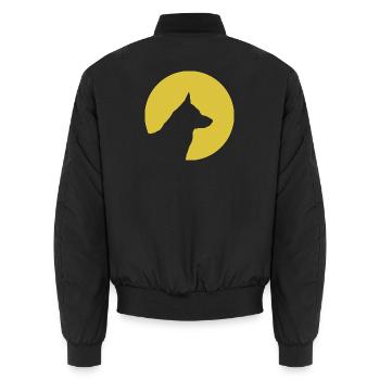 Berger allemand - Bomber unisexe - noir - Dos - AI Model Male 185 light (185cm)