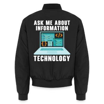 I.T. Dept Haben Sie versucht, es aus- und wieder a - Unisex Bomberjacke - Schwarz - Hinten - AI Model Male 185 light (185cm)