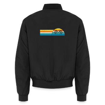 Race Flag Flag Symbol Icon Voitures Illustration - Unisex Bomberjacke - Schwarz - Hinten - AI Model Male 185 light (185cm)