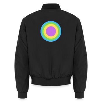 Logo Lies und das - Unisex Bomberjacke - Schwarz - Hinten - AI Model Male 185 light (185cm)