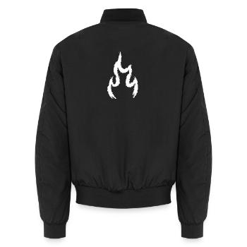 Feuer Symbol Geschenk - Unisex Bomberjacke - Schwarz - Hinten - AI Model Male 185 light (185cm)