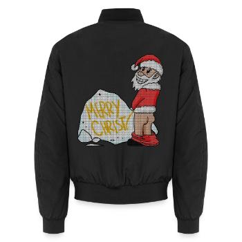 Ugly Christmas Lustig - Unisex Bomberjacke - Schwarz - Hinten - AI Model Male 185 light (185cm)