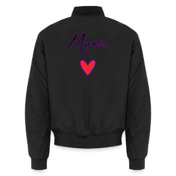 MAMIE. MAMAN. GRAND-MERE. FÊTE DES MÈRES - Bomber unisexe - noir - Dos - AI Model Male 185 light (185cm)