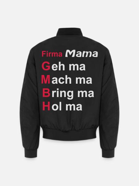 firma mama - Unisex Bomberjacke - Schwarz