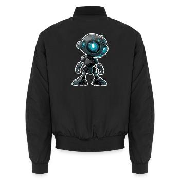 Roboter - Unisex Bomberjacke - Schwarz - Hinten - AI Model Male 185 light (185cm)