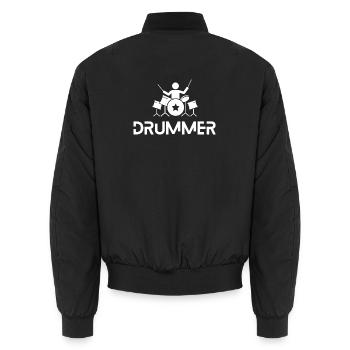 Batteur en action - Bomber unisexe - noir - Dos - AI Model Male 185 light (185cm)