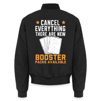 Cancel Everything Es gibt neue Booster Packs - Unisex Bomberjacke - Schwarz - Hinten - AI Model Male 185 light (185cm)