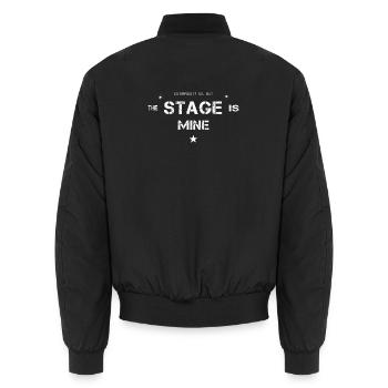 extrovertiert Mittelpunkt - Unisex Bomberjacke - Schwarz - Hinten - AI Model Male 185 light (185cm)