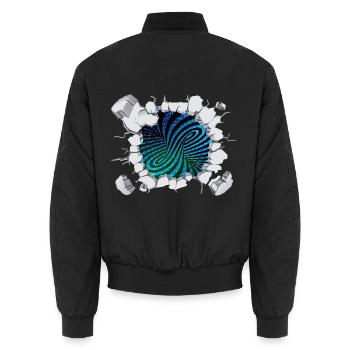 Matrix eddy current breaks out - Unisex Bomber Jacket - black - Back - AI Model Male 185 light (185cm)