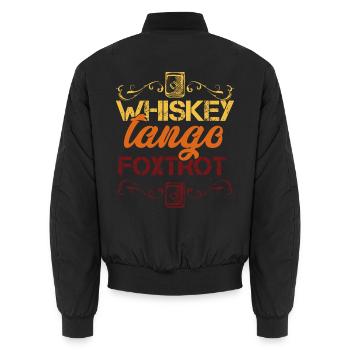Dancer Dancing Whisky Tango Foxtrot Whiskey Genuss - Unisex Bomberjacke - Schwarz - Hinten - AI Model Male 185 light (185cm)