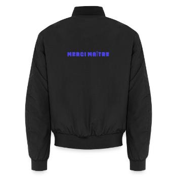 MEISTER. VIELEN DANK. DANKE, MEISTER. MEISTER. MEISTER-GESCHENK - Unisex Bomberjacke - Schwarz - Hinten - AI Model Male 185 light (185cm)