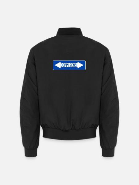 Doppelt-sinnliches Straßenschild - Unisex Bomberjacke - Schwarz